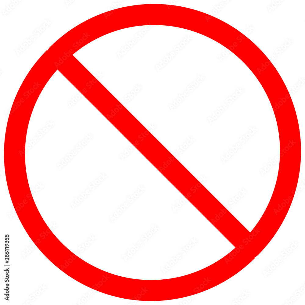 No Sign Empty Red Crossed Out Circle,Not Allowed Sign,Blank Prohibiting ...