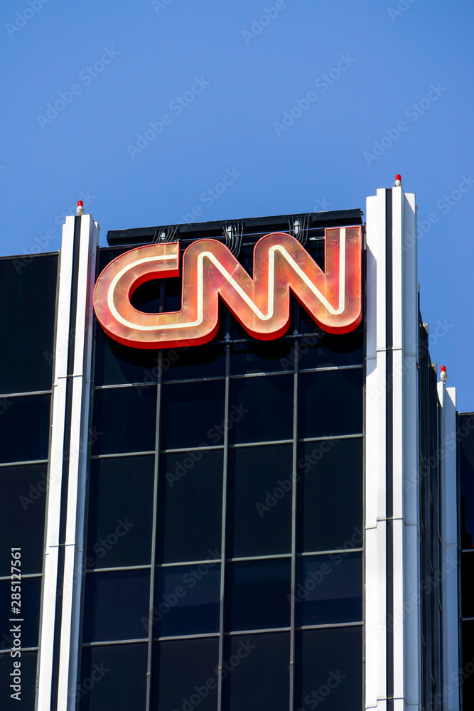 CNN Building Exterior and Trademark Logo Stock Photo | Adobe Stock