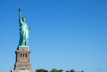 Statue Of Liberty With Clear Sky And Copy Space