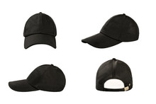 Set Of  Black Hats Isolated On White Background