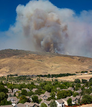 Wildfire In Foothills Near Boise Idaho