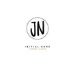© FAAZT_Creative - J N JN Beauty vector initial logo, handwriting logo of initial signature, wedding, fashion, jewerly, boutique, floral and botanical with creative template for any company or business