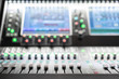 © malkovkosta - Music mixer equalizer console for mixer control sound device. Sound technician audio mixer equalizer control. Mastering For Radio and TV Broadcast.
