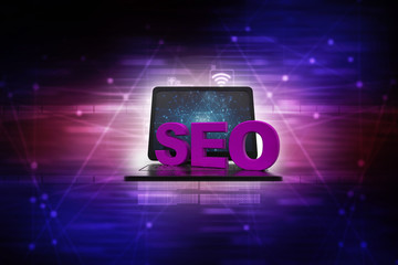 Poster - seo concept 3d illustration