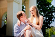© keleny - Young man and woman couple walk in the park. Spring or summer love story. Young happy family