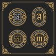 Vintage Luxury Banner Template Design for Label, Frame, Product Tags. Retro Emblem Design. Vector illustration