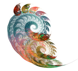 Leinwandbilder - An abstract computer generated modern fractal design. Abstract fractal color texture. Digital art. Abstract Form & Colors.