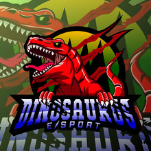 Dinosaur Sport Mascot Logo Design