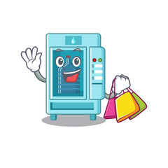 Canvas Print - Shopping water vending machine in a character