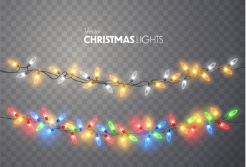 Poster - Christmas lights. Xmas String