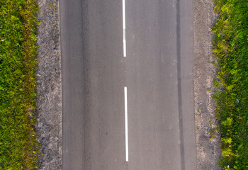 Wall Mural - texture of asphalt road, view from above