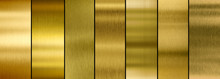 Various Brushed Gold Metal Plates