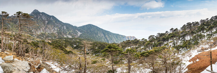 Wall Mural - cang mountain (cangshan mountain). it is a mountain range immediately west of dali city in yunnan pr
