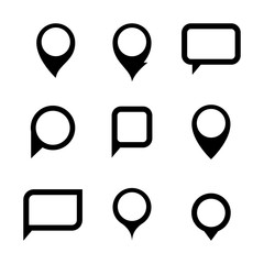 Poster - Map icons, map pointer, vector illustration on a white background