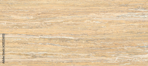 Naklejka dekoracyjna Travertine marble texture background, Beige tone with curly grey veins, It can be used for interior home decoration and ceramic tile surface.