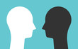 © inimalGraphic - White, black opposite heads