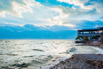 Wall Mural - Landscape of Erhai Lake. Located in Dali, Yunnan, China.