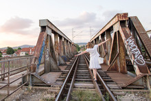 Woman On The Railway Bridge