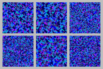 Poster - Seamless diagonal geometrical pattern background set - abstract vector graphic designs