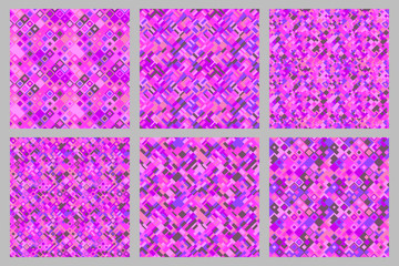 Poster - Seamless geometric pattern background set - abstract vector graphic designs