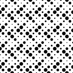 Poster - Seamless abstract dot pattern background - monochrome vector graphic design from circles