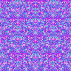 Poster - Floral mosaic pattern background - seamless colorful abstract vector design