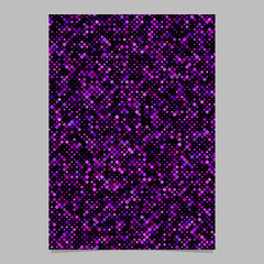Poster - Purple abstract geometric rounded square pattern background brochure template - vector design