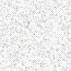 Poster - Multicolored seamless pentagram star pattern background - vector design