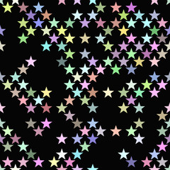 Poster - Repeating pentagram star pattern - vector background graphic design