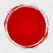 © agrus - red round banner - brush painted circle on transparent background