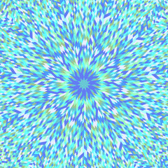 Poster - Geometrical burst pattern background - hypnotic abstract colorful circular psychedelic vector graphic design