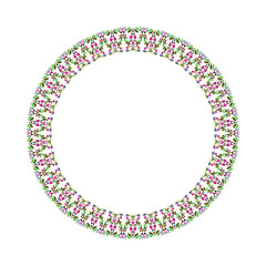 Poster - Abstract geometrical gravel mosaic border - round vector element