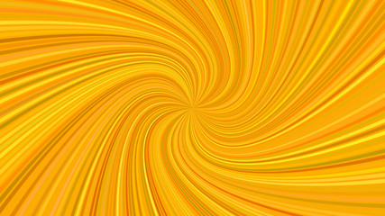 Poster - Orange hypnotic abstract striped swirl background design - vector graphic with curved rays