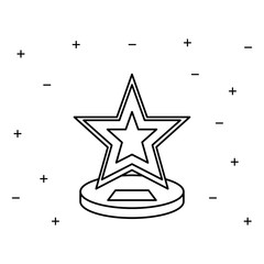 star award trophy isolated icon