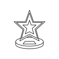 Canvas Print - star award trophy isolated icon