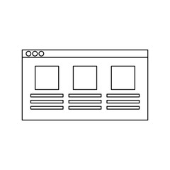 web page template isolated icon