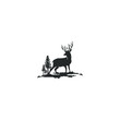 Deer Antler Logo Animal Silhouette Vector 