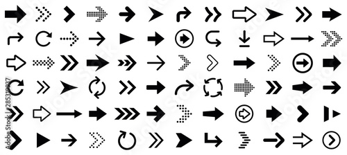 Fotomural Arrow icons set. Vector illustration