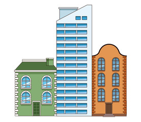 Sticker - Urban buildings and city architecture