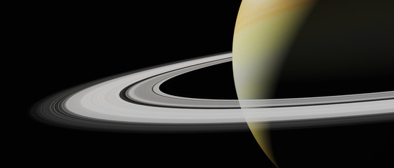 Wall Mural - the planet saturn (3d rendering,this image elements furnished by nasa)
