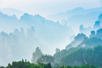 Wall Mural - landscape of zhangjiajie. located in wulingyuan scenic and historic interest area which was designat