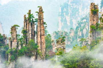 Wall Mural - imperial pen peak of zhangjiajie. located in wulingyuan scenic and historic interest area, zhangjiaj