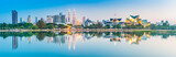 Fototapeta Na ścianę - Kuala Lumpur skyline. Located in Taman Tasik Titiwangsa, Kuala Lumpur, Malaysia.