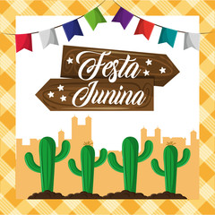 Sticker - festa junina concept cartoon