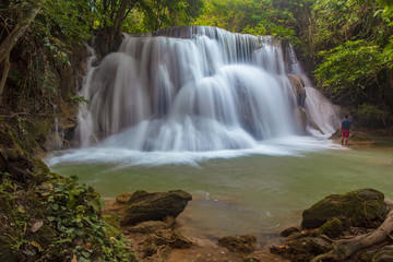 Wall Mural - Huai Mae Khamin waterfall