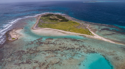 Aerial View cankys los roques venezuela