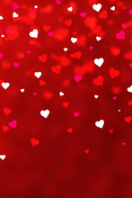 Falling Shiny Heart Abstract Background - Valentines Day