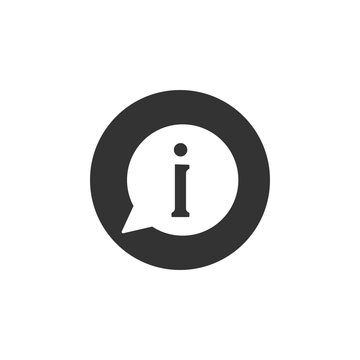 Information, info icon. Vector illustration, flat design.