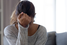 Depressed Upset Woman Feeling Hurt Sad Stressed Troubled With Problem