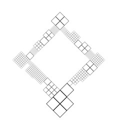Poster - Black and white minimal square border background - abstract geometrical monochrome vector graphic design